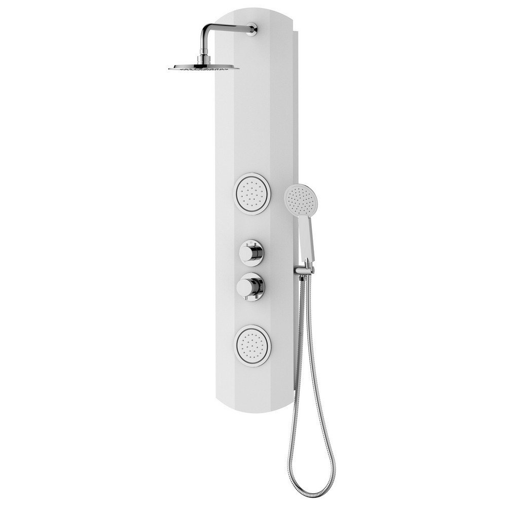 foto del prodotto pannello doccia ovale bianco serie avana