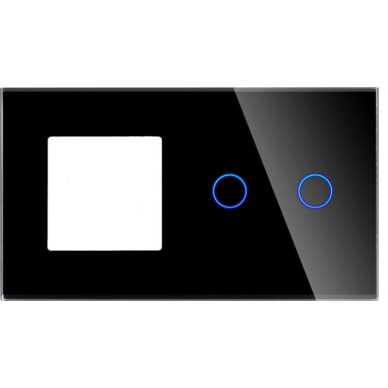 foto del prodotto pannello doppio vetro 1f2g nero dc smart home