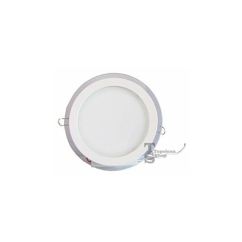 foto del prodotto pannello faretto led 6 w ad incasso a molla luminoso tondo 6w bordo vetro
