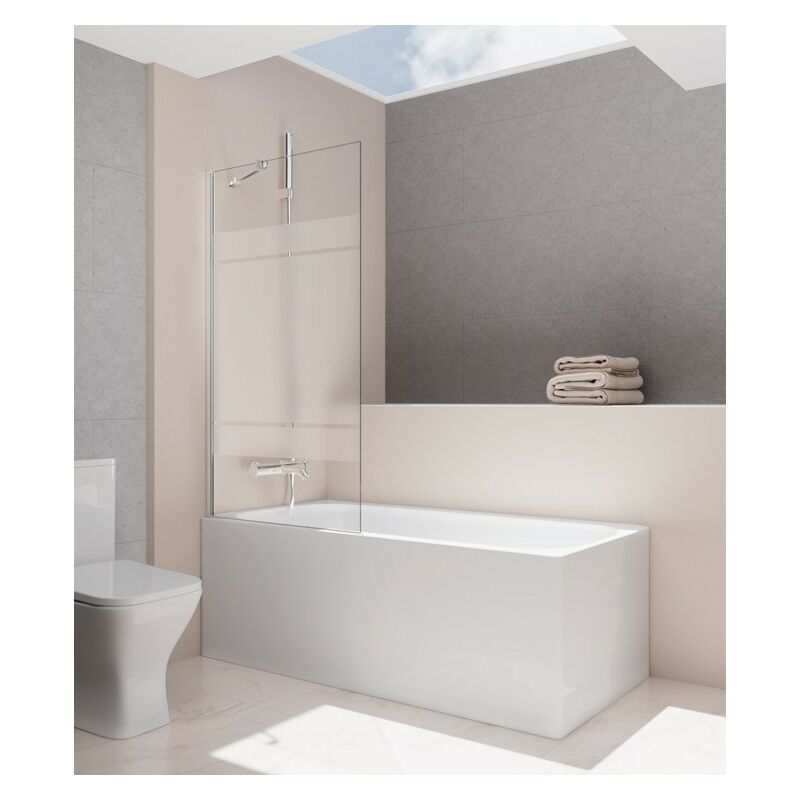 foto del prodotto pannello fisso vasca screen 8 mm estensione 150x85 cm, finiture frost plus