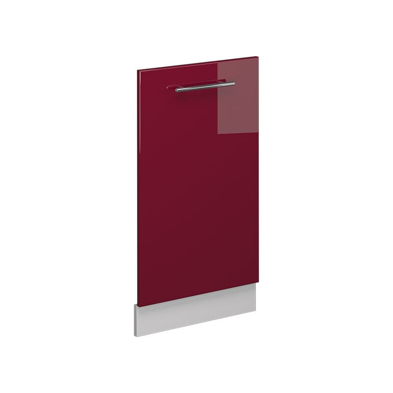 foto del prodotto pannello frontale della lavastoviglie fame line, rosso bordeaux lucido, 45 cm senza piano di lavoro vicco