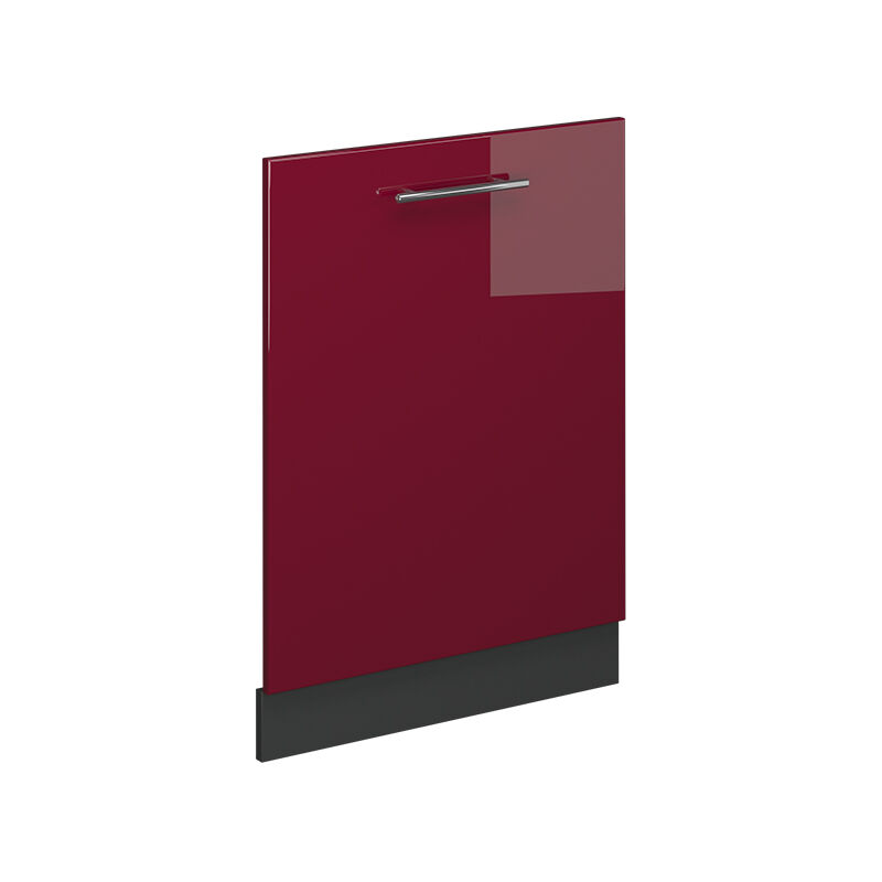 foto del prodotto pannello frontale della lavastoviglie fame line, rosso bordeaux lucido, 60 cm senza piano di lavoro vicco