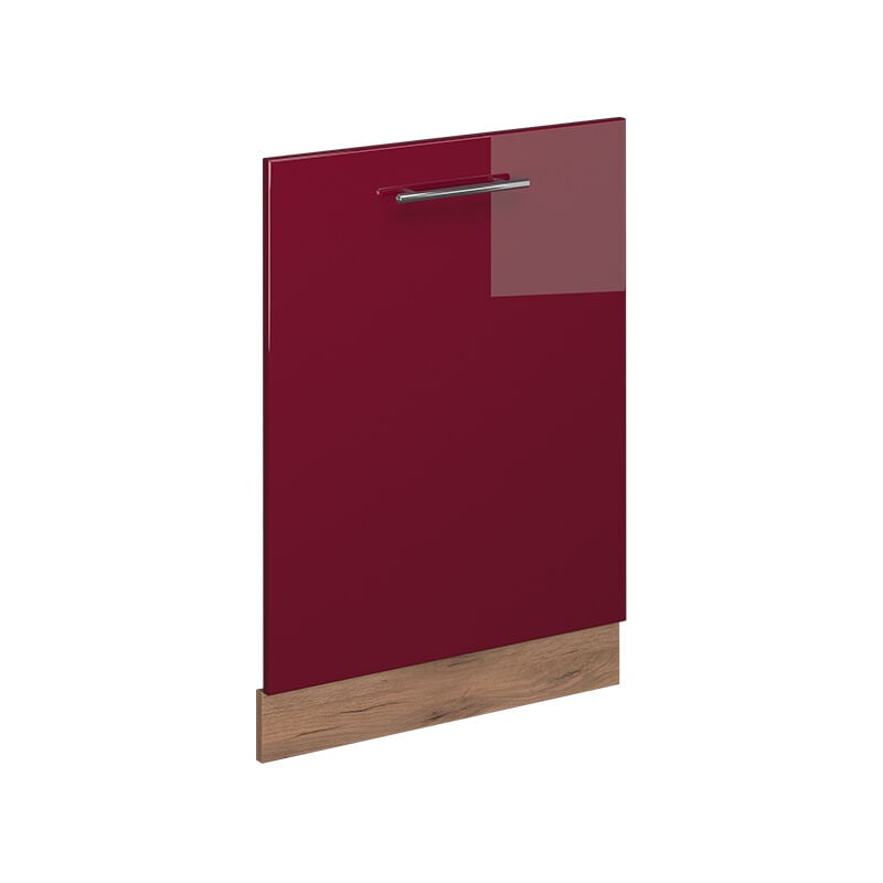 foto del prodotto pannello frontale della lavastoviglie fame line, rosso bordeaux lucido, 60 cm senza piano di lavoro vicco