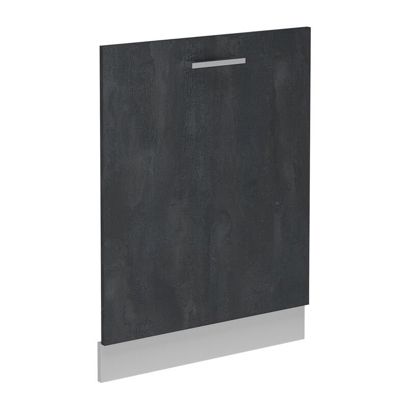 foto del prodotto pannello frontale della lavastoviglie r line, calcestruzzo nero, 60 cm senza piano di lavoro vicco