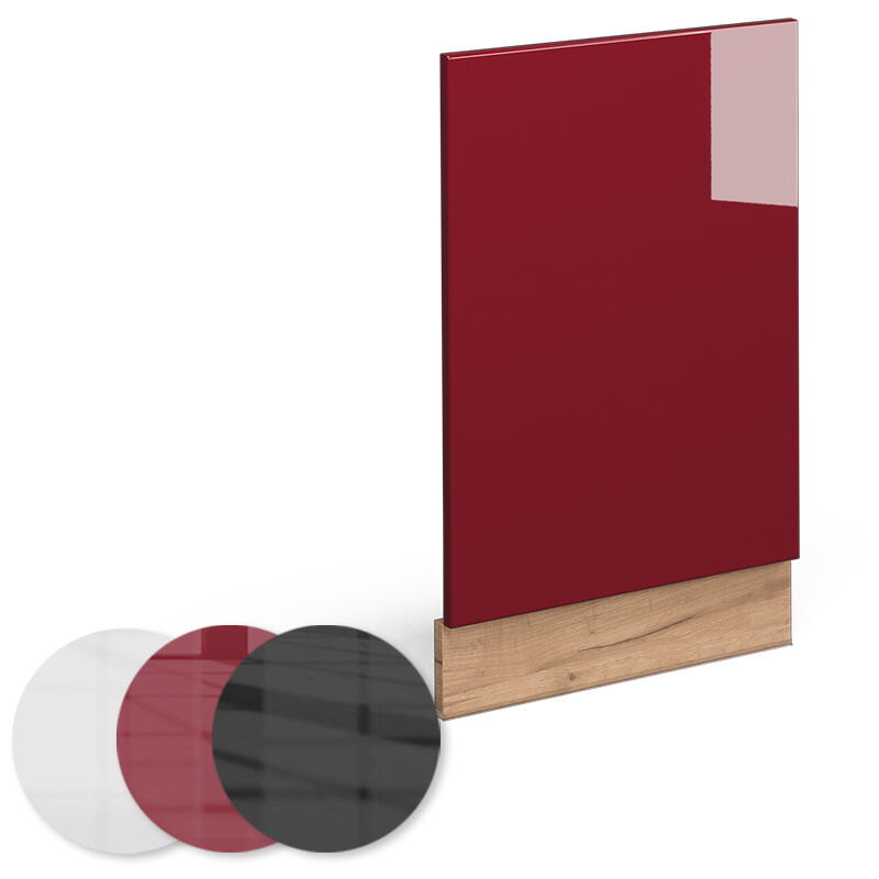 foto del prodotto pannello frontale fame line, rosso bordeaux lucido, 45 cm senza piano di lavoro, vicco