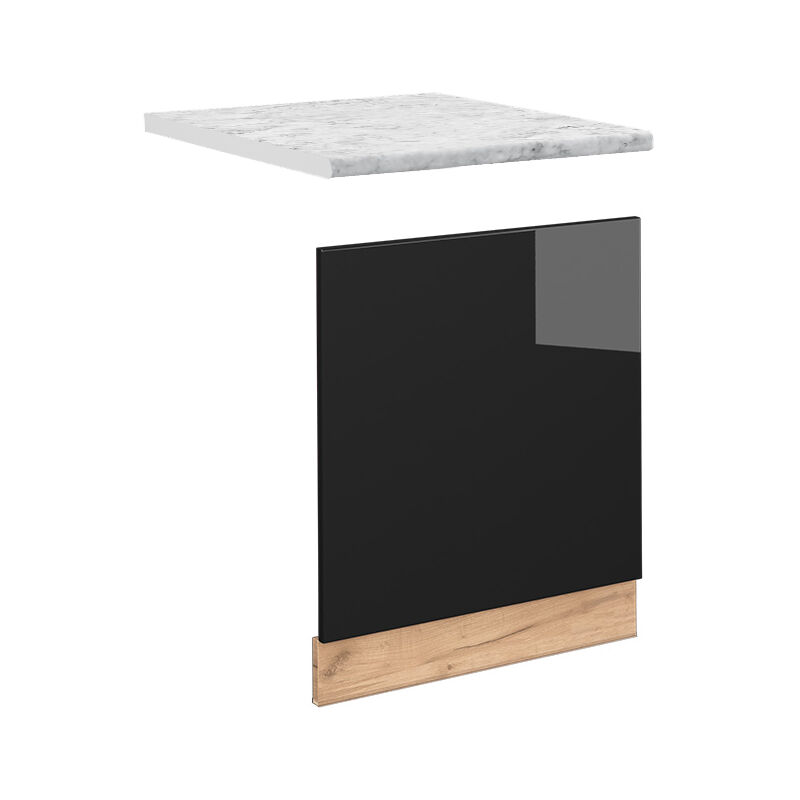 foto del prodotto pannello frontale fame line, rovere nero lucido, 60 cm , pl marmo, vicco