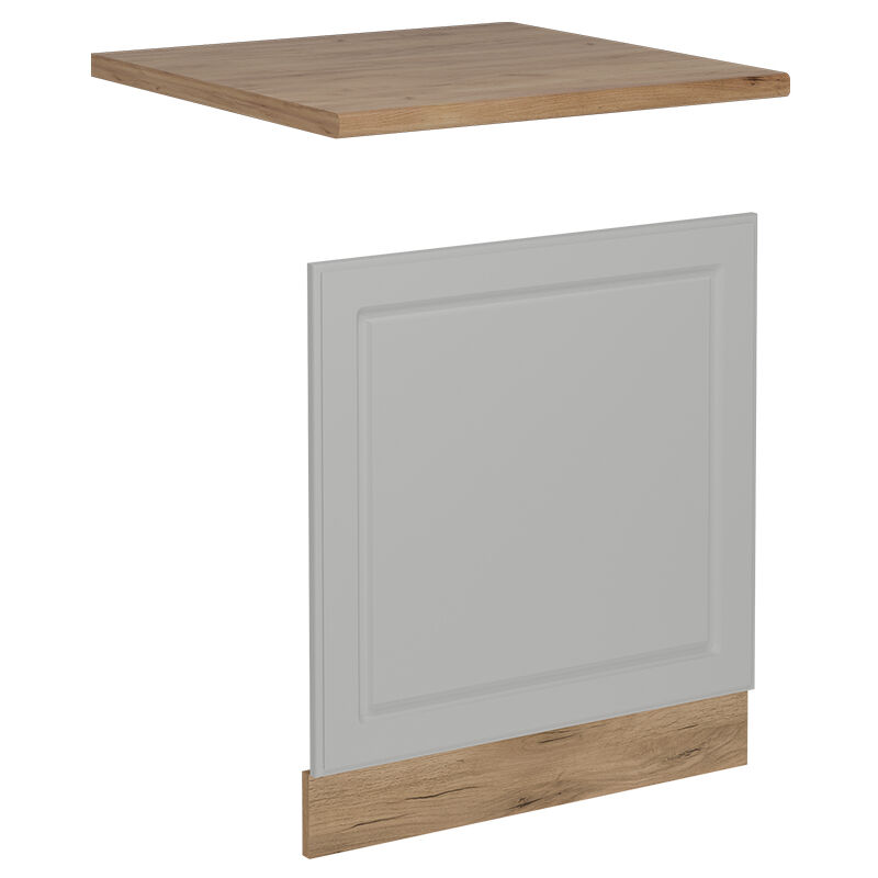 foto del prodotto pannello frontale per lavastoviglie r line, bianco casa di campagna, 60 cm , pl rovere, vicco