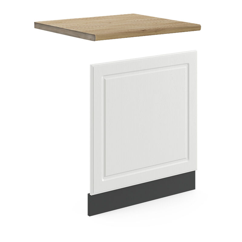 foto del prodotto pannello frontale r line, bianco casa di campagna, 60 cm , pl rovere vicco