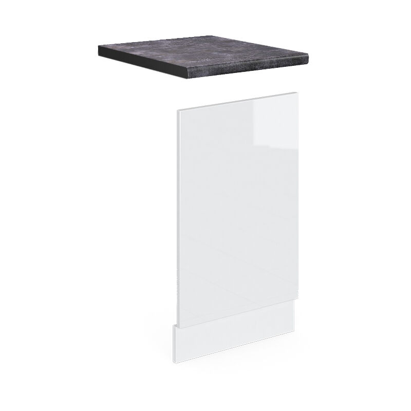 foto del prodotto pannello frontale r line, bianco lucido, 45 cm , pl antracite vicco