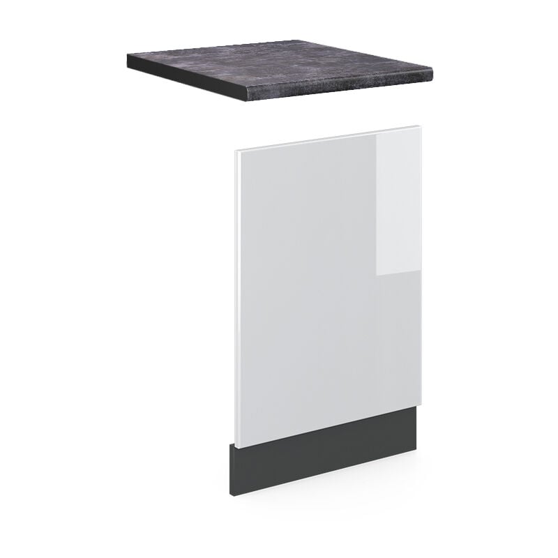 foto del prodotto pannello frontale r line, bianco lucido, 45 cm , pl antracite vicco