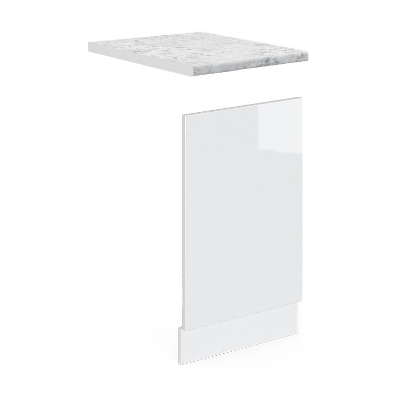 foto del prodotto pannello frontale r line, bianco lucido, 45 cm , pl marmo vicco