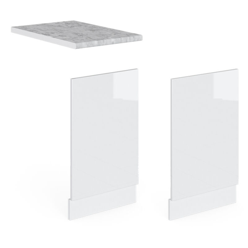 foto del prodotto pannello frontale r line, bianco lucido, 45 cm senza piano di lavoro vicco