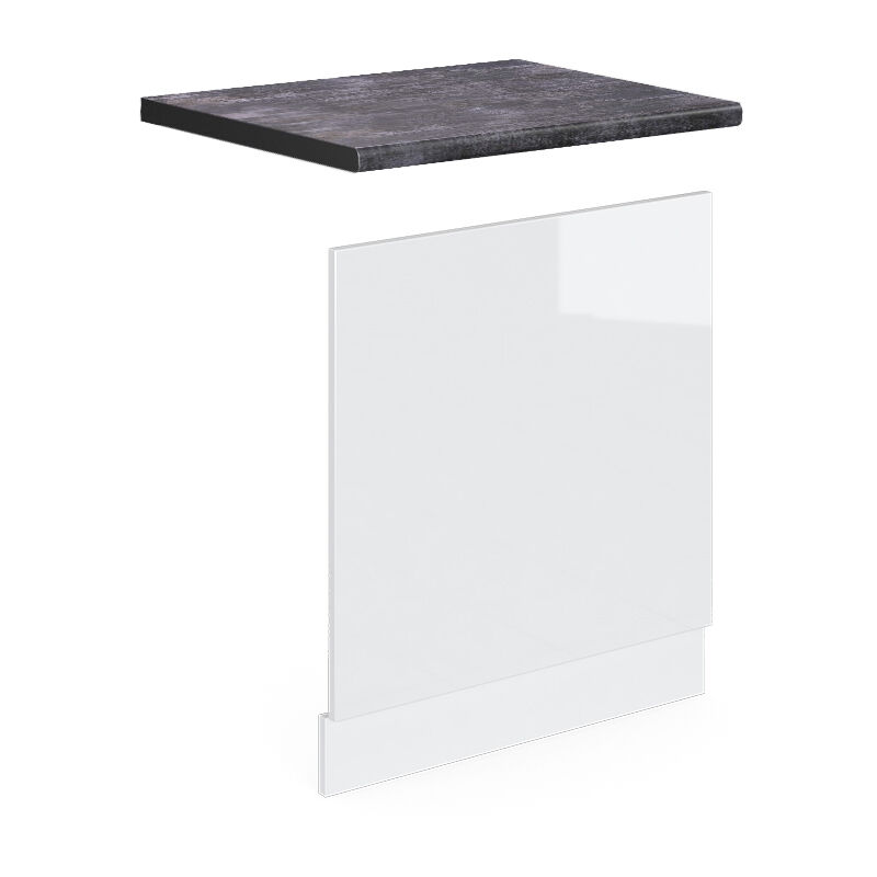 foto del prodotto pannello frontale r line, bianco lucido, 60 cm , pl antracite, vicco