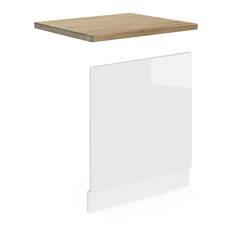 foto del prodotto pannello frontale r line, bianco lucido, 60 cm , pl rovere vicco