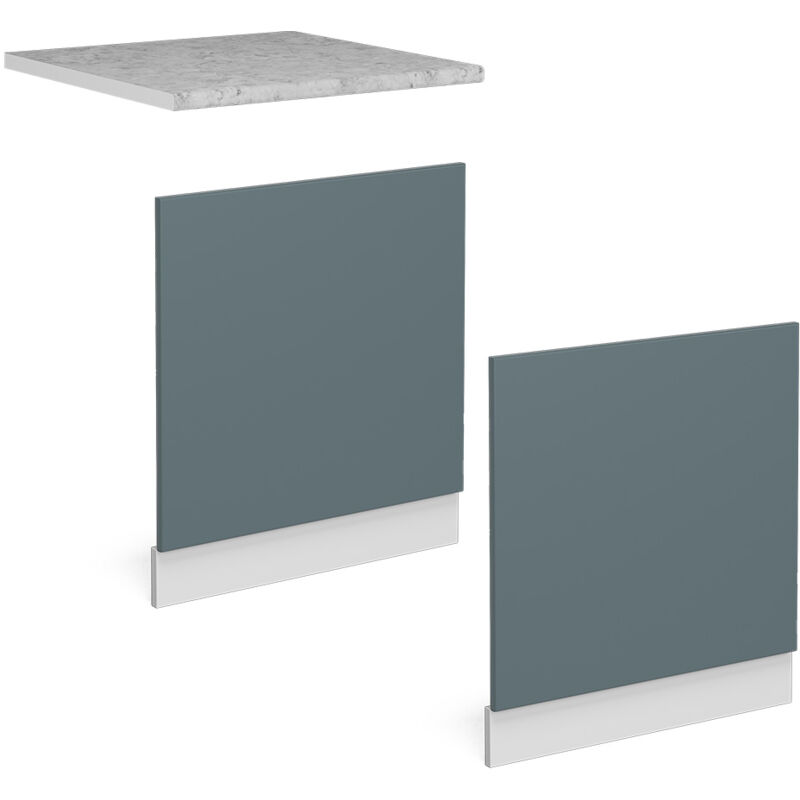 foto del prodotto pannello frontale r line, grigio blu, 60 cm senza piano di lavoro vicco