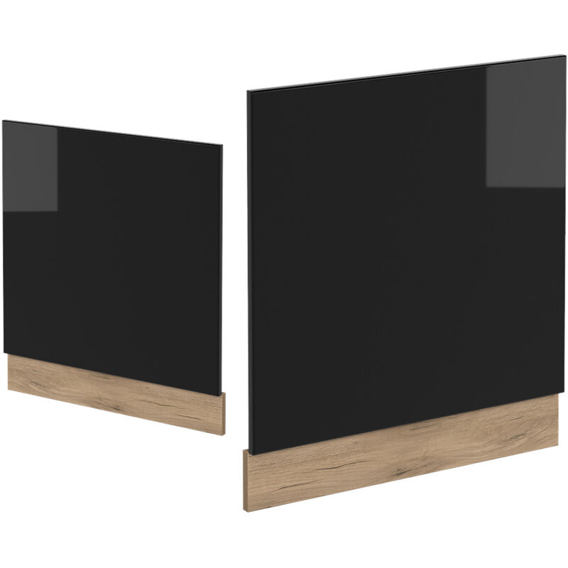 foto del prodotto pannello frontale r line, nero lucido, 60 cm senza piano di lavoro vicco