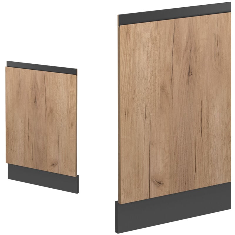 foto del prodotto pannello frontale r line, quercia dorata, 44.6 cm forma a j, senza piano di lavoro vicco