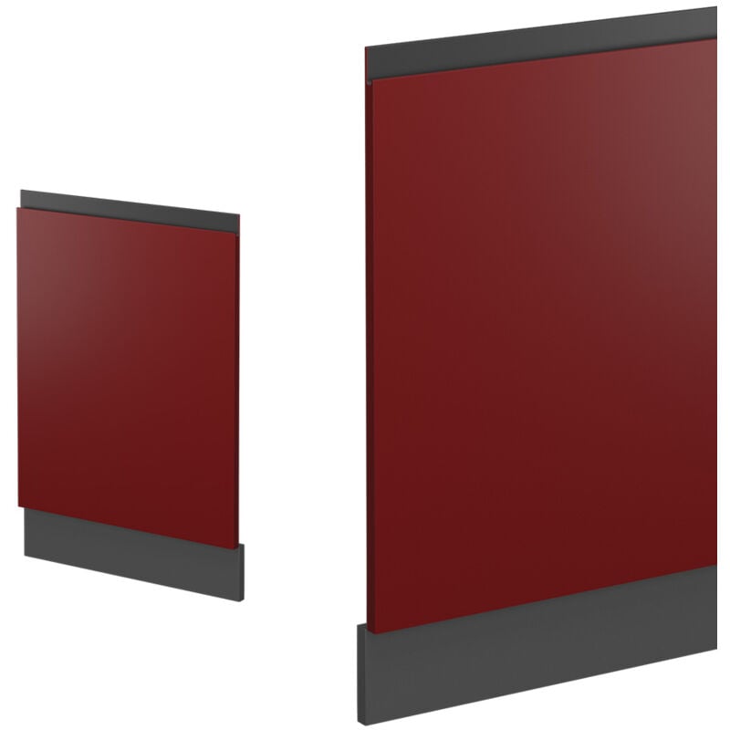 foto del prodotto pannello frontale r-line, rosso, 44.6 cm forma a j, senza piano di lavoro vicco