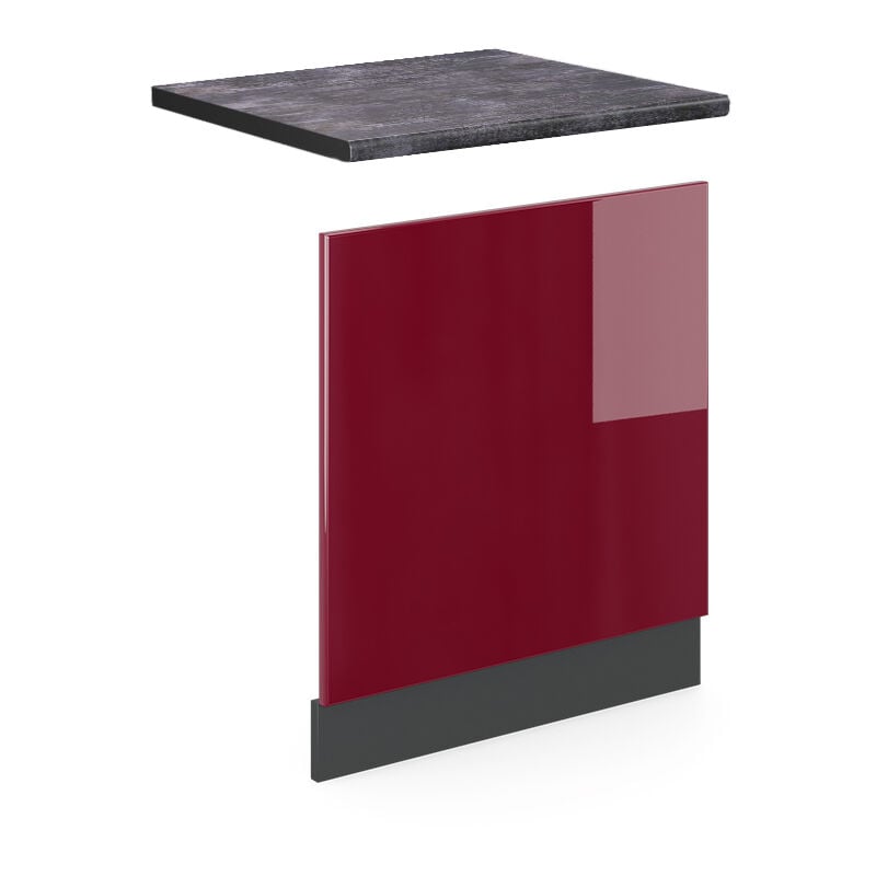 foto del prodotto pannello frontale r line, rosso, 60 cm , ap antracite vicco