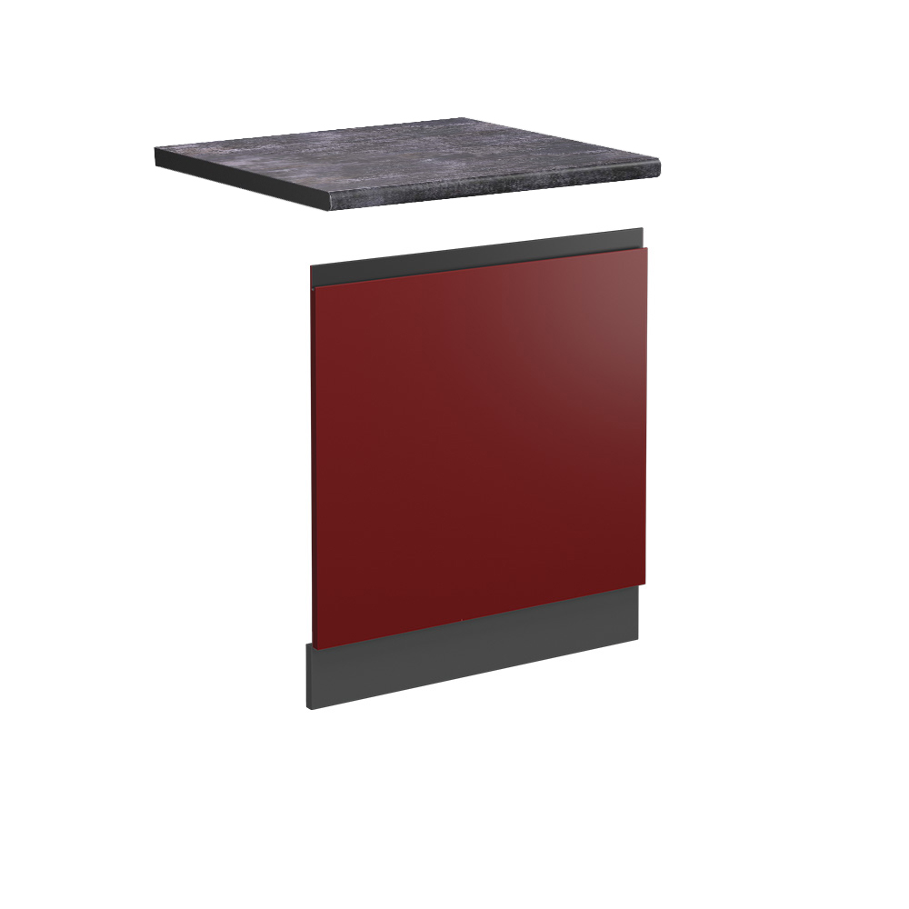 foto del prodotto pannello frontale r line, rosso, 60 cm , pl antracite vicco