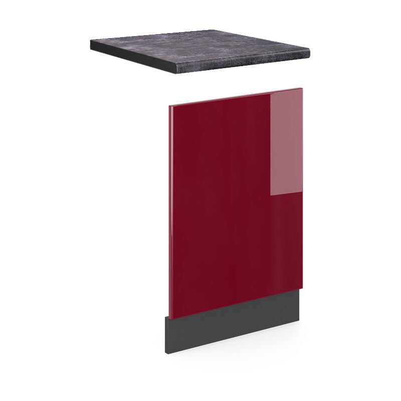 foto del prodotto pannello frontale r line, rosso bordeaux lucido, 45 cm , pl antracite vicco