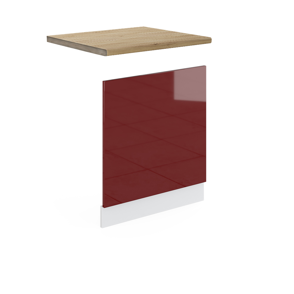 foto del prodotto pannello frontale r line, rosso bordeaux lucido, 60 cm , pl rovere, vicco