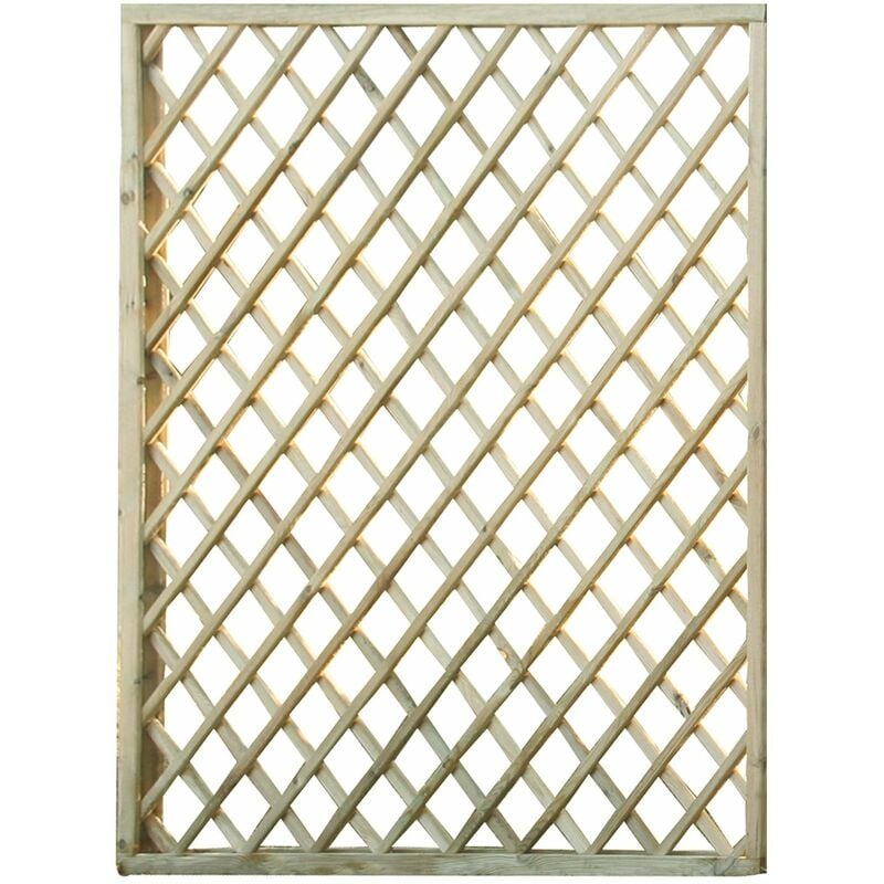 foto del prodotto pannello grigliato da giardino in legno di pino impregnato lasa 150xh180 cm