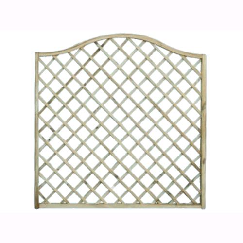 foto del prodotto pannello grigliato giardino lasa in legno impregnato onda 180x180 cm 1 pz