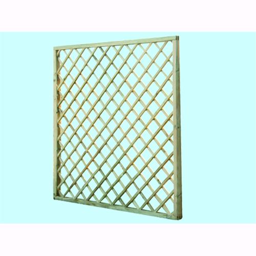 foto del prodotto pannello grigliato lasa impregnato pesante in legno di pino 90x90 cm con cornice 3,5x3,5 cm