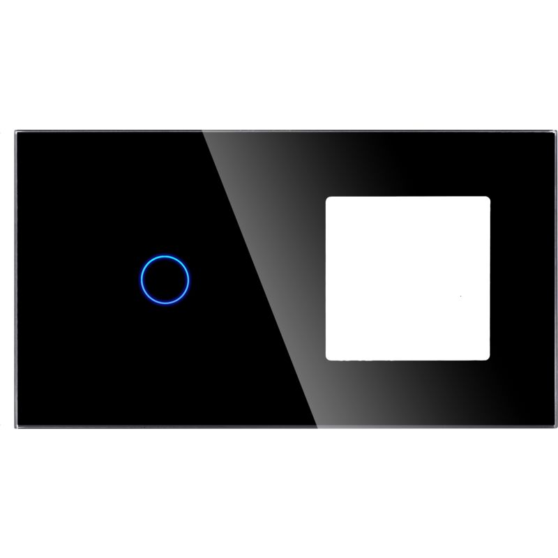 foto del prodotto pannello in doppio vetro 1g1f nero dc smart home