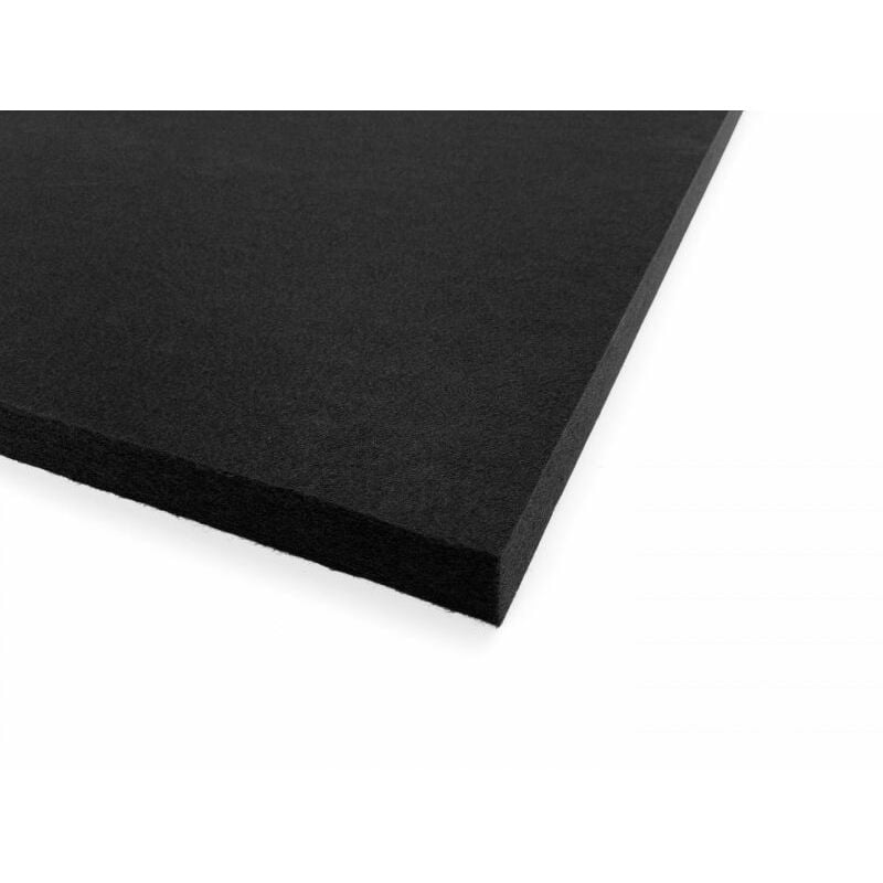 foto del prodotto pannello in fibra di poliestere adesivo fonoisolante fonoassorbente nero misura - 100 x 50 x 3 cm