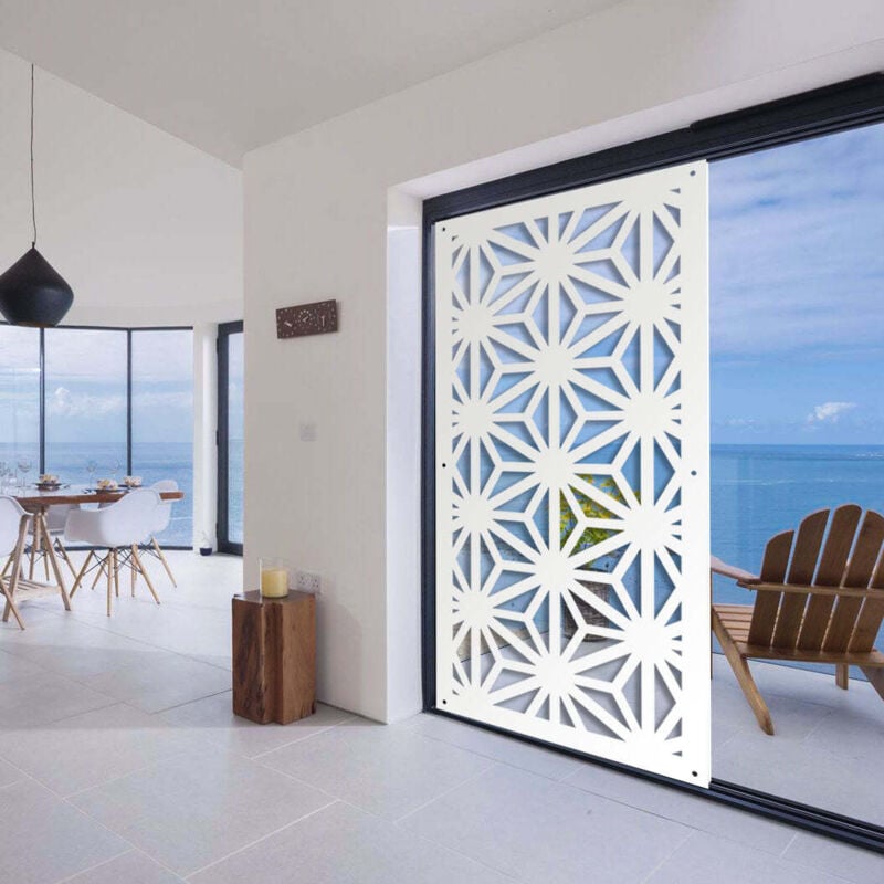 foto del prodotto pannello in pvc traforato parasole colore bianco misura 47x94 cm radiant