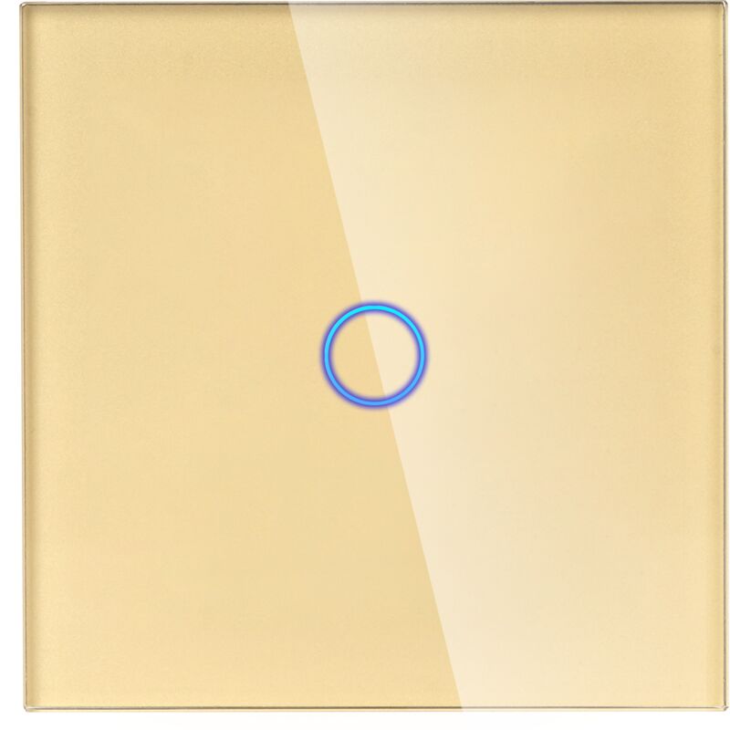 foto del prodotto pannello in vetro singolo 1g gold dc smart home
