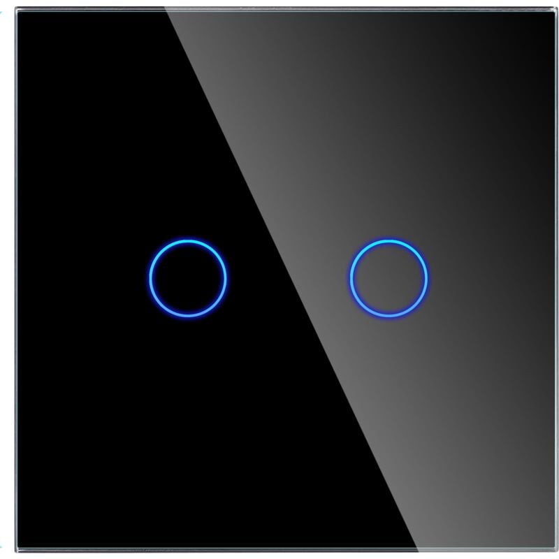 foto del prodotto pannello in vetro singolo 2g nero dc smart home