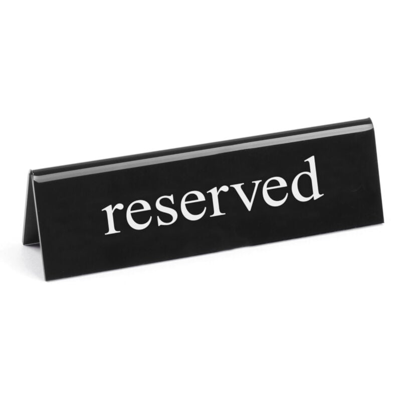 foto del prodotto pannello informativo bifacciale reserved, plexiglas en hendi 663462