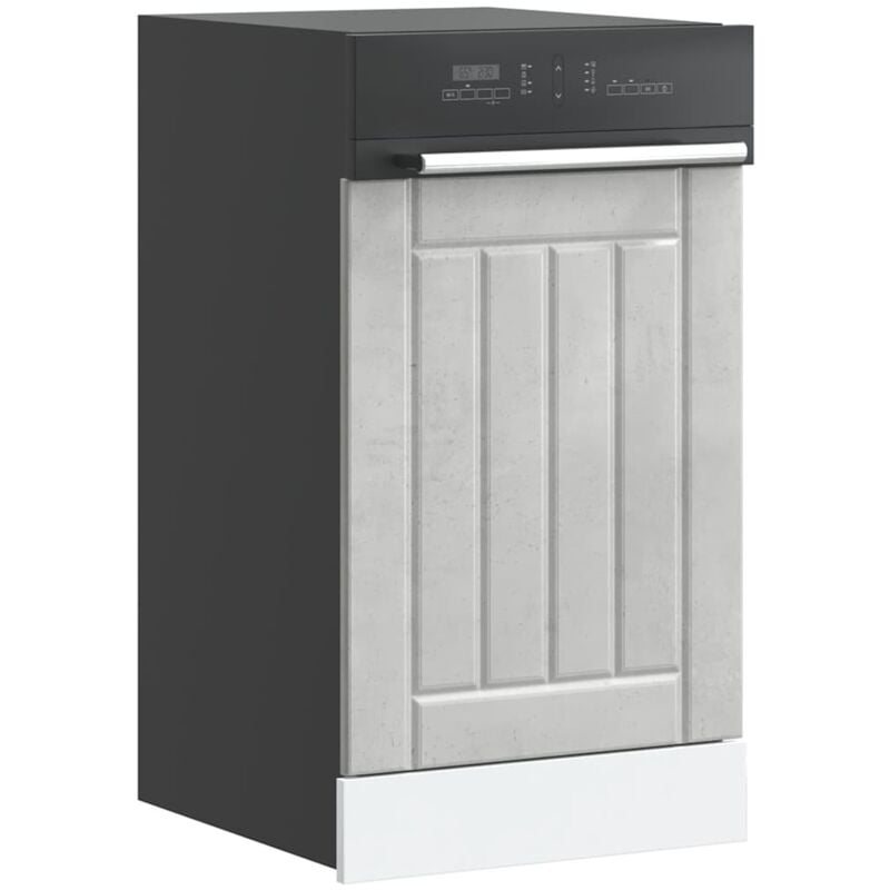 foto del prodotto pannello lavastoviglie lucca grigio cemento legno multistrato vidaxl