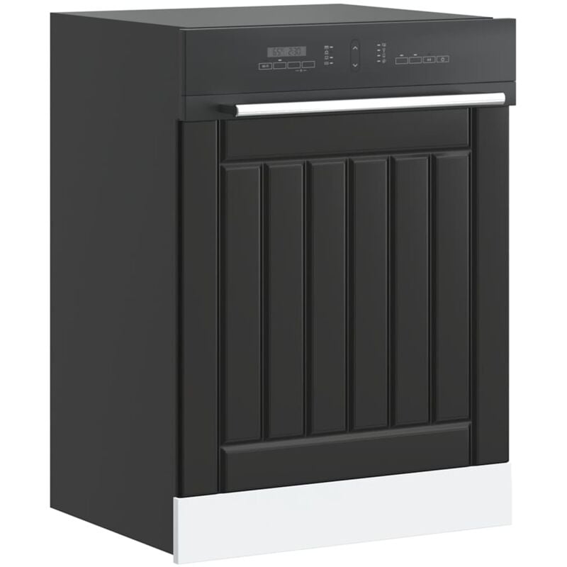 foto del prodotto pannello lavastoviglie lucca nero in legno multistrato vidaxl