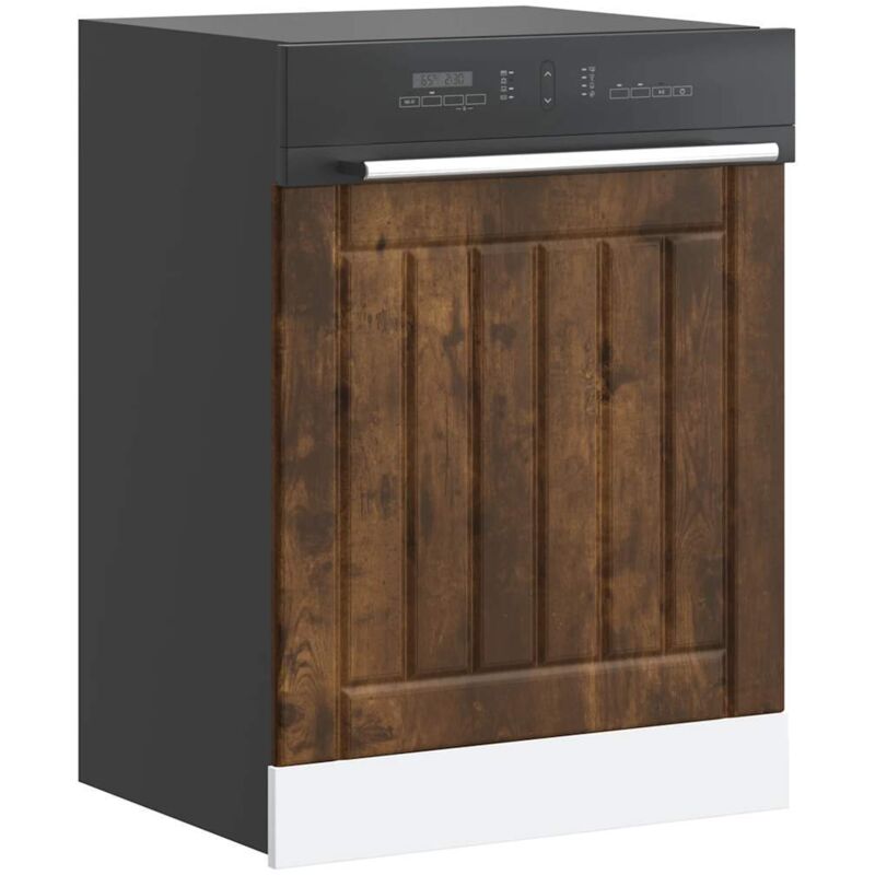 foto del prodotto pannello lavastoviglie lucca rovere fumo in legno multistrato vidaxl