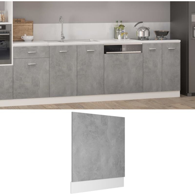 foto del prodotto pannello lavastoviglie lyon grigio cemento 59,5x3x67 cm vidaxl