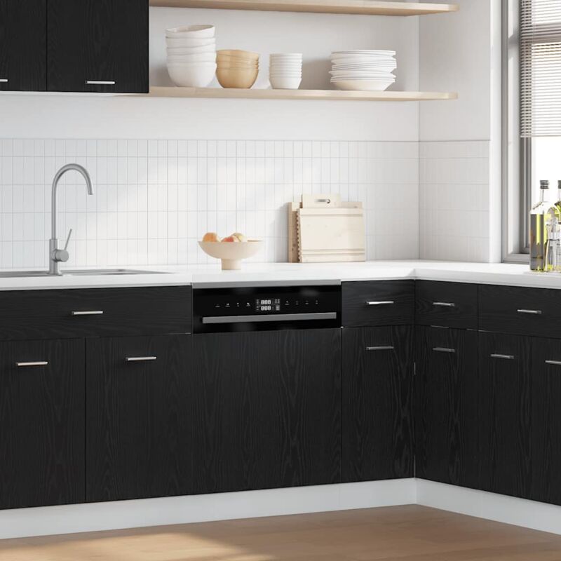 foto del prodotto pannello lavastoviglie lyon rovere nero 60x1,5x67 cm vidaxl