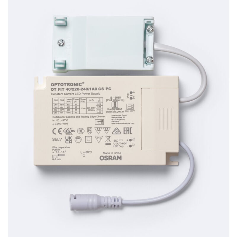 foto del prodotto pannello led 120x30 cm 40w 4000lm con scatola di connessione rapida e cavo di sicurezza bianco caldo individuale 3000k osram