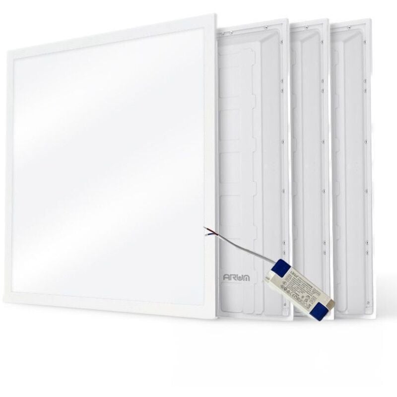 foto del prodotto pannello led 600x600 40w set da 4 pezzi bianco neutro 4000k alta luminosit 