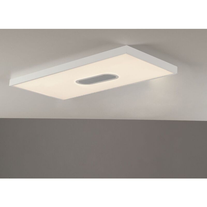 foto del prodotto pannello led con speaker bluetooth. dimmer cct luce calda. naturale e fredda e telecomando 30x60cm 