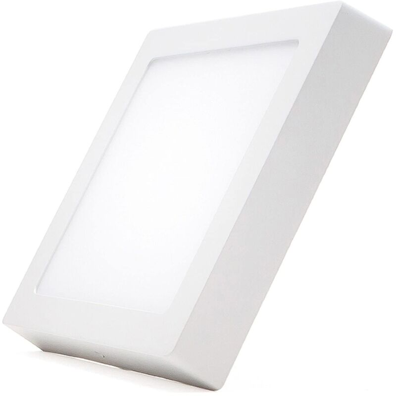foto del prodotto pannello led da 18w quadrato 21 x 21 cm lampada plafoniera da superficie bianca tempo di saldi