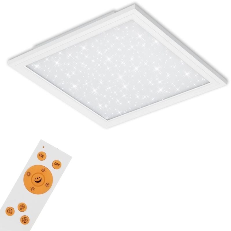 foto del prodotto pannello led dimmerabile cielo stellato ultrapiatto cct 36w bianco metallo briloner