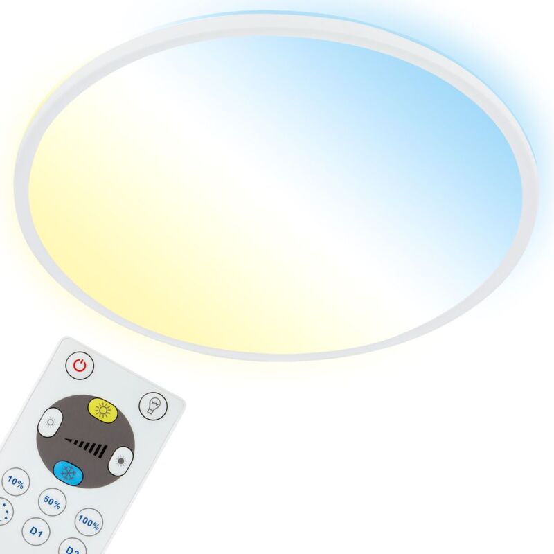 foto del prodotto pannello led dimmerabile con retroilluminazione e telecomando 22 w bianco 42 cm briloner leuchten