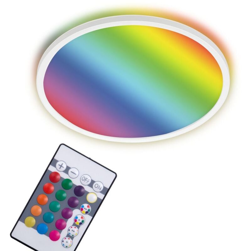foto del prodotto pannello led dimmerabile con telecomando rgb ultrapiatto 15w bianco plastica briloner