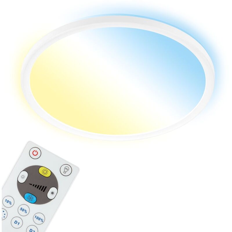 foto del prodotto pannello led dimmerabile con telecomando ultrapiatto cct 18 w bianco plastica briloner