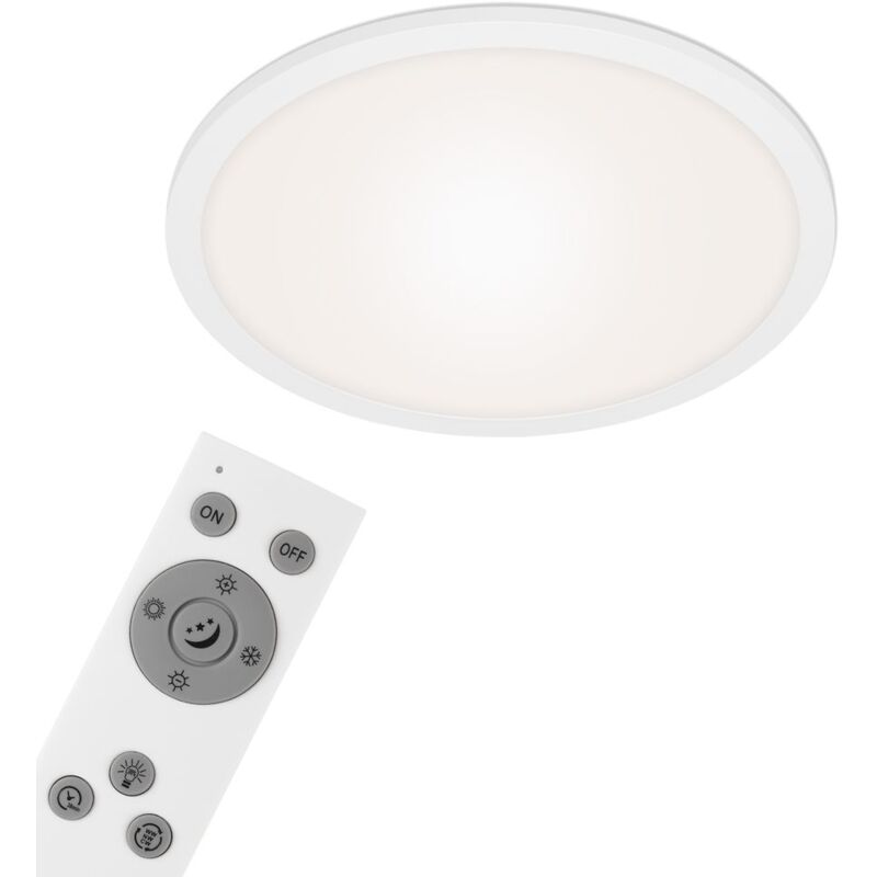 foto del prodotto pannello led dimmerabile ultrapiatto cct telecomando bianco 24w 40cm metallo briloner