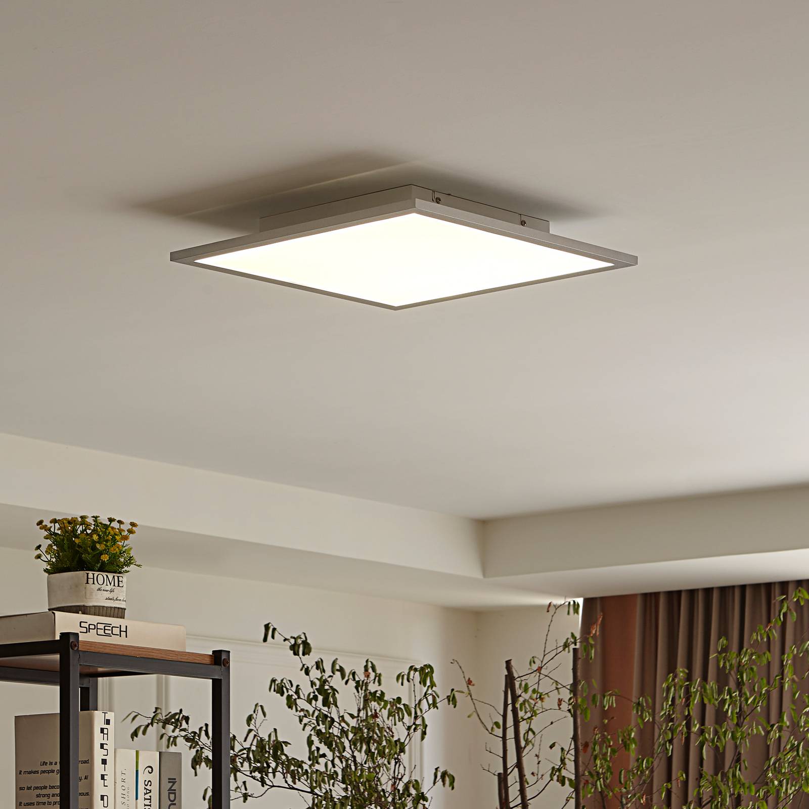 foto del prodotto pannello led lindby livel, 4000k, 40 cm x 40 cm, argento, metallo